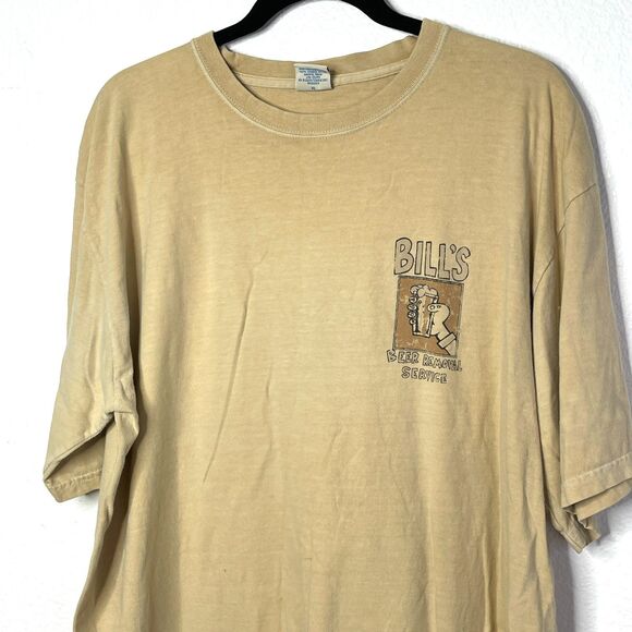 Vintage Beer Dyed Bill’s Beer Removal Service Funny Graphic Tee 90s Brewery XL - Picture 12 of 12